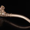 Chinese Rare old Tibet Silver Hand Carved lucky Dragon Statue Smoking Tool