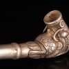 Chinese Rare old Tibet Silver Hand Carved lucky Dragon Statue Smoking Tool - Image 4