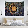 Sun and Moon Tapestry Psychedelic Mystic Floral Tapestry Wall Hanging Decor - Image 2