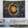Sun and Moon Tapestry Psychedelic Mystic Floral Tapestry Wall Hanging Decor - Image 4