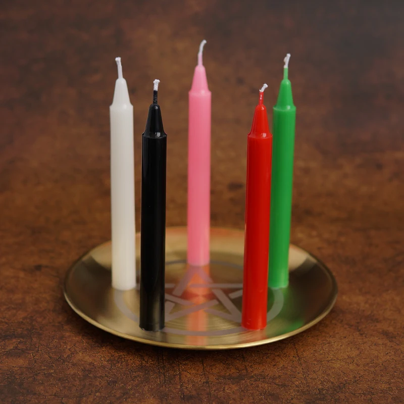 10-Piece Witchcraft Color Candle Set (with Pentagram Seal) - Image 3