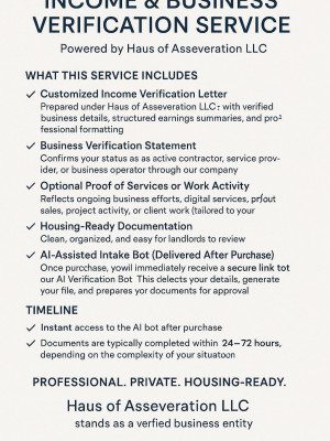 Income & Business Verification Service