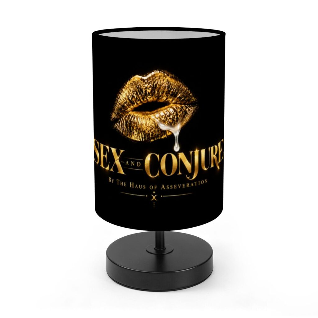 Sex & Conjure Cylinder Table Lamp — Black Metal Base